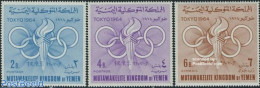 Yemen, Kingdom 1964 Olympic Games 3v, Mint NH, Sport - Olympic Games - Other & Unclassified