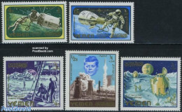 Yemen, Kingdom 1965 Space Exploration 5v, Mint NH, Transport - Space Exploration - Autres & Non Classés