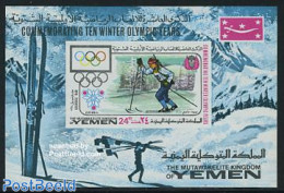 Yemen, Kingdom 1968 Olympic Winter Games S/s, Mint NH, Sport - Olympic Winter Games - Skiing - Skiing