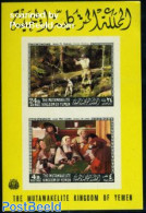 Yemen, Kingdom 1968 Painting S/s Imperforated, Mint NH, Nature - Sport - Dogs - Playing Cards - Art - Paintings - Andere & Zonder Classificatie