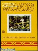 Yemen, Kingdom 1968 Paintings S/s (embossed Perf.), Mint NH, Nature - Dogs - Hunting - Art - Paintings - Autres & Non Classés