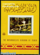 Yemen, Kingdom 1968 Paintings S/s Imperforated, Mint NH, Nature - Dogs - Art - Paintings - Andere & Zonder Classificatie