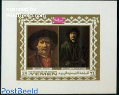 Yemen, Kingdom 1969 Rembrandt S/s, Mint NH, Art - Paintings - Rembrandt - Autres & Non Classés