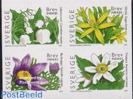 Sweden 2005 Flowers 4v S-a, Mint NH, Nature - Flowers & Plants - Nuevos