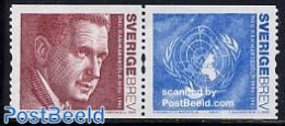 Sweden 2005 Dag Hammarskjold 2v [:] (sequence May Vary), Mint NH, History - United Nations - Unused Stamps