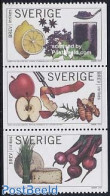 Sweden 2005 Europa, Gastronomy 3v [::], Mint NH, Health - History - Nature - Food & Drink - Europa (cept) - Fruit - Unused Stamps