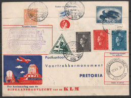 Pays-Bas / Afrique Du Sud - Pli Commémoratif "Dingaansdagvlucht Van De KLM" Càd AMSTERDAM /-5.XII.1938 Pour PRETORIA Et  - Correo Aéreo