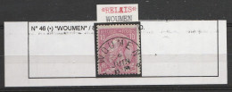 Belgique - N°46 Obl. Relais "*WOUMEN*" - 1884-1891 Leopold II