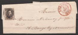 L. Affr. N°6 P147 Càd EGHEZEE /5 JANV 1852 Pour BOUGE-lez-Namur (au Dos: Càd Arrivée NAMUR) - 1851-1857 Médaillons (6/8)