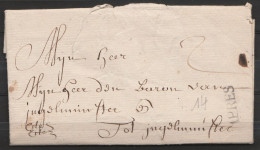 L. Exprès (cito Cito) Datée 5 Décembre 1764 De YPRES Pour Baron D'INGELMUNSTER - Griffe "IPRES" - Port "2" - 1714-1794 (Oesterreichische Niederlande)