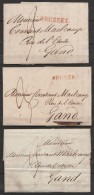 Lot De 6 Lettres Datées Entre 1812 Et 1818 De BRUXELLES - Voir Griffes "BRUSSEL" & "BRUXELLES" - Voir Scans - 1815-1830 (Periodo Holandes)
