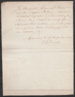 Reçu Daté 8 Messidor AN 4 (26 Juin 1796) Pour Directeur Et Maitre De Poste à GRAMMONT - 1794-1814 (Franse Tijd)