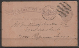 Canada Post Card 1c Càd MONTREAL /JY 2 1886 Pour PAPINEAU - 1860-1899 Regering Van Victoria