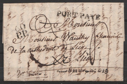 L. Datée 18 Août 1814 Signée De L'Evêque De Liège à PARIS Pour Chanoine De La Cathédrale De Liège - Griffe "PORT PAYE" + - 1794-1814 (Période Française)