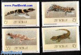Zimbabwe 1989 Reptiles 4v, Mint NH, Nature - Reptiles - Zimbabwe (1980-...)