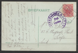 Payc-Bas - CP De Driebergen Affr. 5c Càd Amb.rect [EMMERIK /19.XI.1915/ AMSTERDAM] Pour LIEGE - Cachet Censure Militaire - Storia Postale