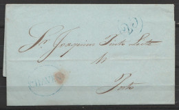 L. Datée 29 Avril 1848 De CHAVES Pour PORTO - Marque Ovale "CHAVES" - Port "25" Au Tampon (au Dos: Griffe Arrivée Encadr - ...-1853 Voorfilatelie