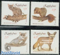 Zimbabwe 1991 Small Mammals 4v, Mint NH, Nature - Animals (others & Mixed) - Cat Family - Zimbabwe (1980-...)