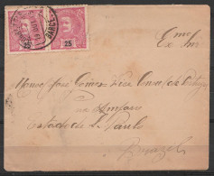 Portugal - L. Affr.50r Càd BARCELOS /19 OUT 1905 Pour Vice Consul Du Portugal à AMPARO Sao Paulo BRESIL - Lettres & Documents