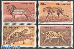 Zimbabwe 1992 Animals 4v, Mint NH, Nature - Animals (others & Mixed) - Cat Family - Zimbabwe (1980-...)