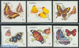 Zimbabwe 1992 Butterflies 6v, Mint NH, Nature - Butterflies - Zimbabwe (1980-...)
