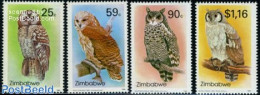Zimbabwe 1993 Owls 4v, Mint NH, Nature - Birds - Owls - Zimbabwe (1980-...)