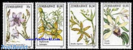 Zimbabwe 1993 Orchids 4v, Mint NH, Nature - Flowers & Plants - Orchids - Zimbabwe (1980-...)