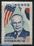 Korea, South 1960 Eisenhower 1v, Mint NH, History - American Presidents - Flags - Korea (Zuid)