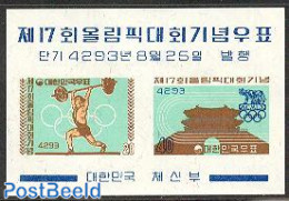 Korea, South 1960 Olympic Games Rome S/s, Mint NH, Sport - Olympic Games - Sport (other And Mixed) - Korea (Zuid)