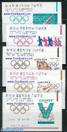 Korea, South 1964 Olympic Games Tokyo 5 S/s, Mint NH, Nature - Sport - Horses - Gymnastics - Kayaks & Rowing - Olympic.. - Gymnastics
