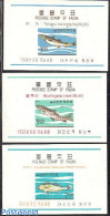 Korea, South 1966 Fish 3 S/s, Mint NH, Nature - Fish - Fische