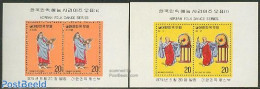 Korea, South 1975 Folk Dance 2 S/s, Mint NH, Performance Art - Various - Dance & Ballet - Music - Folklore - Dance