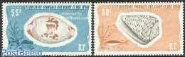 Afars And Issas 1976 Shells 2v, Mint NH, Nature - Fish - Shells & Crustaceans - Ongebruikt