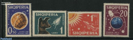 Albania 1962 Space 4v, Mint NH, Nature - Transport - Dogs - Space Exploration - Albanie
