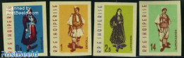 Albania 1962 Costumes 4v Imperforated, Mint NH, Various - Costumes - Kostums