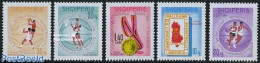 Albania 1965 Basketball Games 5v, Mint NH, History - Sport - Europa Hang-on Issues - Basketball - Sport (other And Mix.. - Europese Gedachte