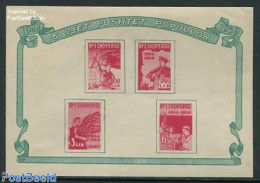 Albania 1959 Liberation Anniversary S/s, Mint NH, History - Science - Various - Militarism - Mining - Weights & Measur.. - Militaria