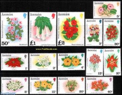 Ascension 1981 Definitives, Flowers 15v (without Year), Mint NH, Nature - Flowers & Plants - Ascensión