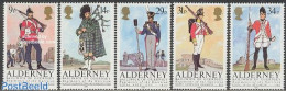 Alderney 1985 Uniforms 5v, Mint NH, History - Performance Art - Various - Militarism - Music - Uniforms - Militaria