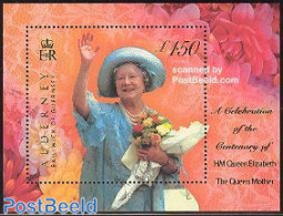 Alderney 2000 Queen Mother S/s, Mint NH, History - Kings & Queens (Royalty) - Case Reali
