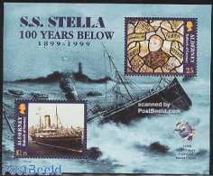 Alderney 1999 S.S. Bella S/s, Mint NH, History - Transport - Various - Ships And Boats - Lighthouses & Safety At Sea -.. - Boten