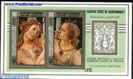Aden 1967 KSiH, Botticelli Painting S/s, Mint NH, Art - Paintings - Sonstige & Ohne Zuordnung