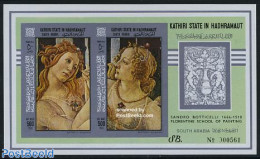 Aden 1967 KSiH, Botticelli Painting S/s Imperforated, Mint NH, Art - Paintings - Otros & Sin Clasificación