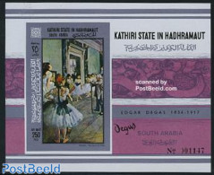 Aden 1967 KSiH, Degas Painting S/s Imperforated, Mint NH, Performance Art - Dance & Ballet - Art - Edgar Degas - Moder.. - Baile