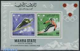 Aden 1967 Mahra, Olympic Winter Games S/s, Mint NH, Sport - Olympic Winter Games - Skiing - Skisport