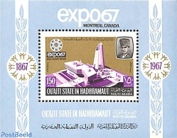 Aden 1967 World Expo S/s, Mint NH, Various - World Expositions - Art - Modern Architecture - Autres & Non Classés