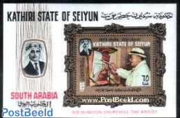 Aden 1966 Churchill S/s, Mint NH, History - Churchill - Paintings - Sir Winston Churchill