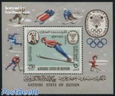Aden 1967 Seiyun, Olympic Winter Games S/s, Mint NH, Sport - Olympic Winter Games - Skiing - Skisport