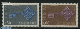 Andorra, French Post 1968 Europa CEPT 2v, Mint NH, History - Europa (cept) - Neufs