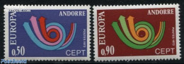 Andorra, French Post 1973 Europa CEPT 2v, Mint NH, History - Europa (cept) - Nuevos